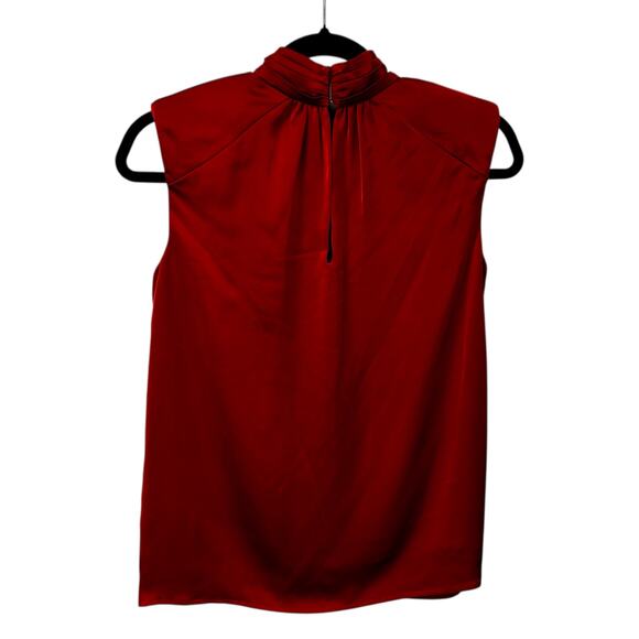 NWT Ramy Brook in Clay Red Sleeveless Mock Tie Neck Aviva Top Womens XS - Picture 5 of 9
